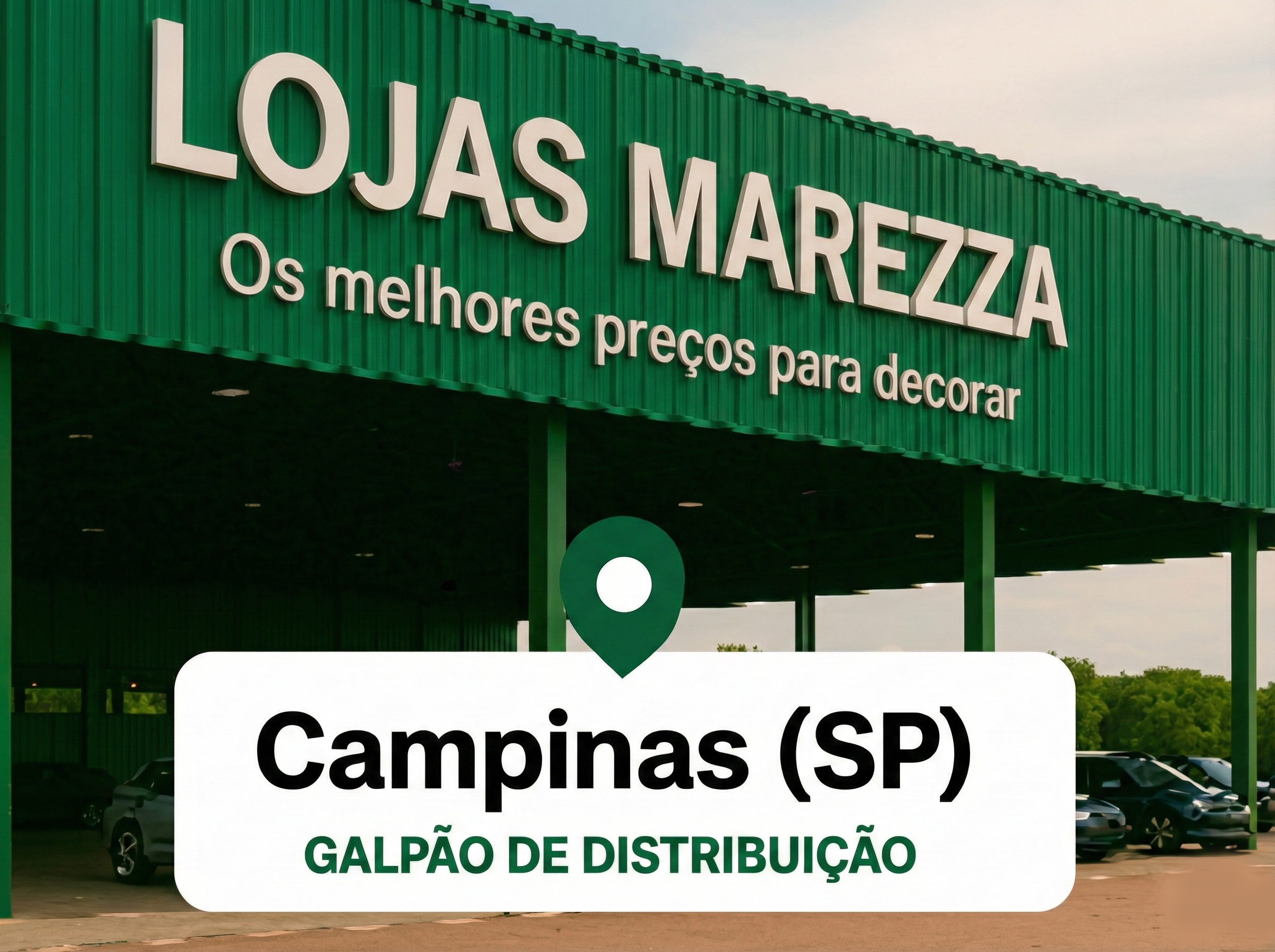 Galpão de distribuição da Lojas Marezza em Campinas