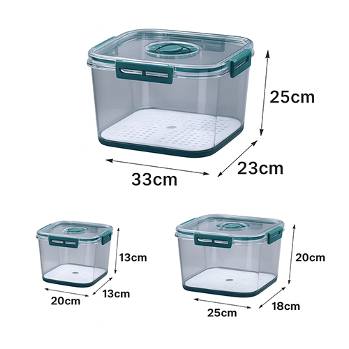 Medidas dos potes do kit hermético